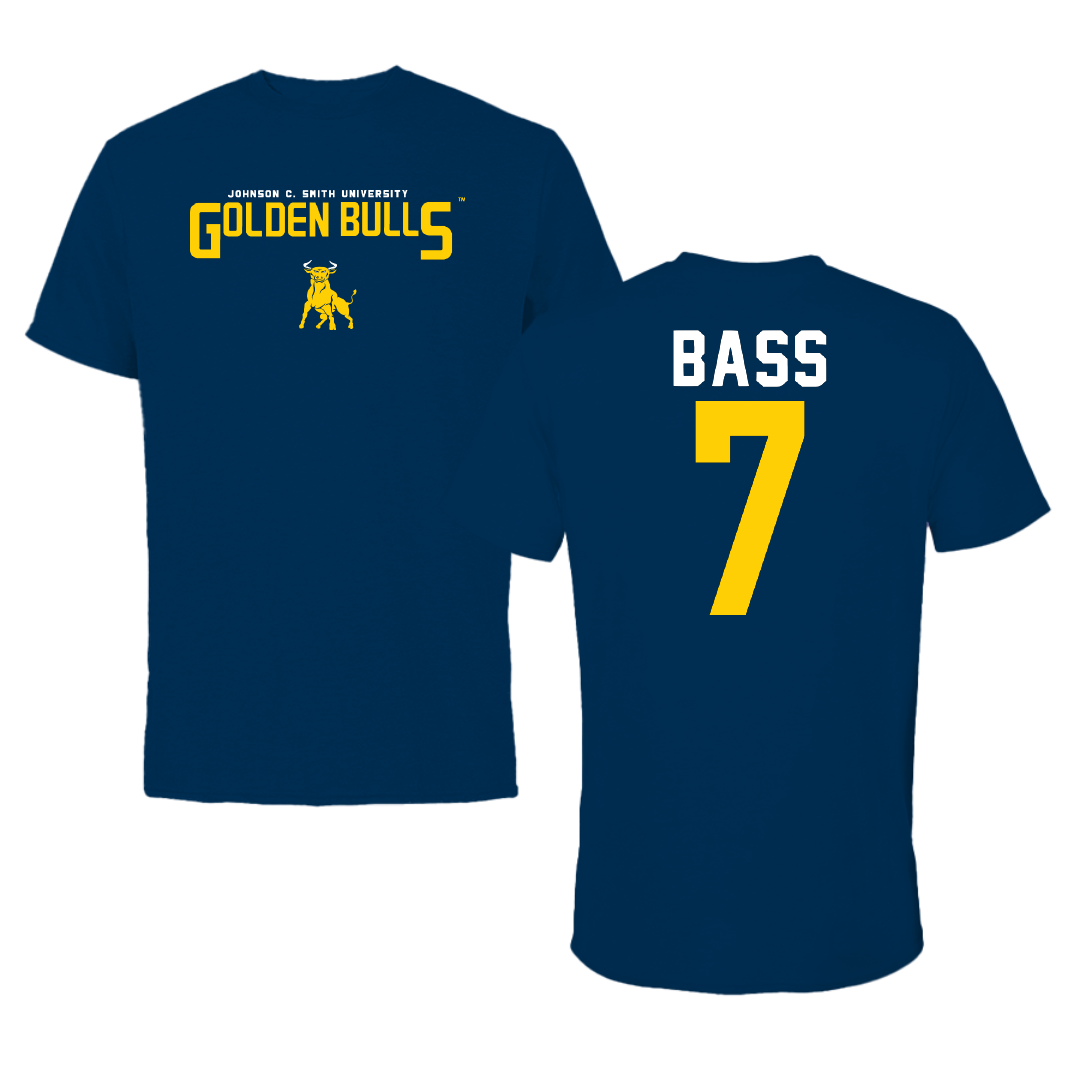Johnson C. Smith University Football Navy Tee - #7 Latrae Bass