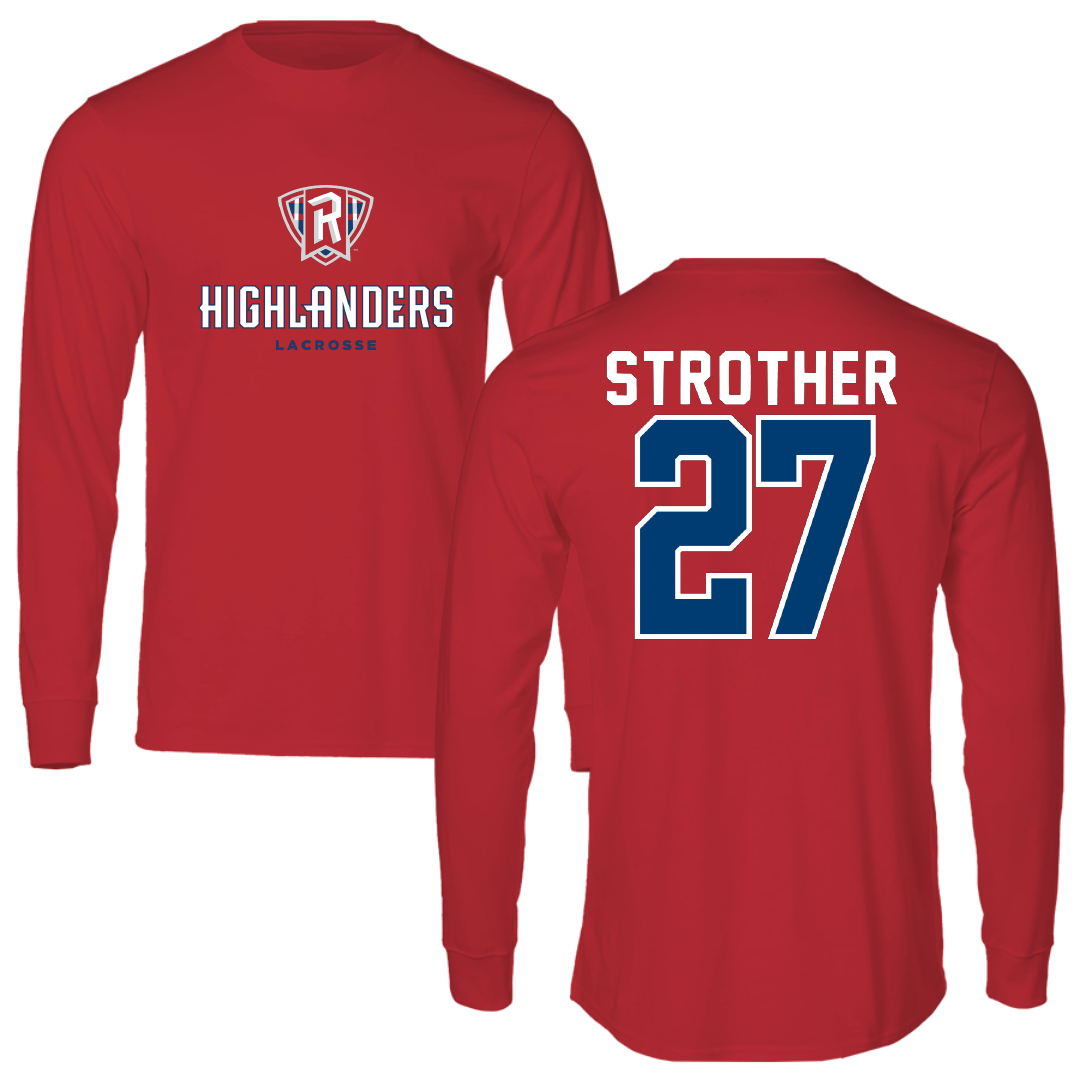Radford University Lacrosse Red Performance Long Sleeve - #27 Emily Strother