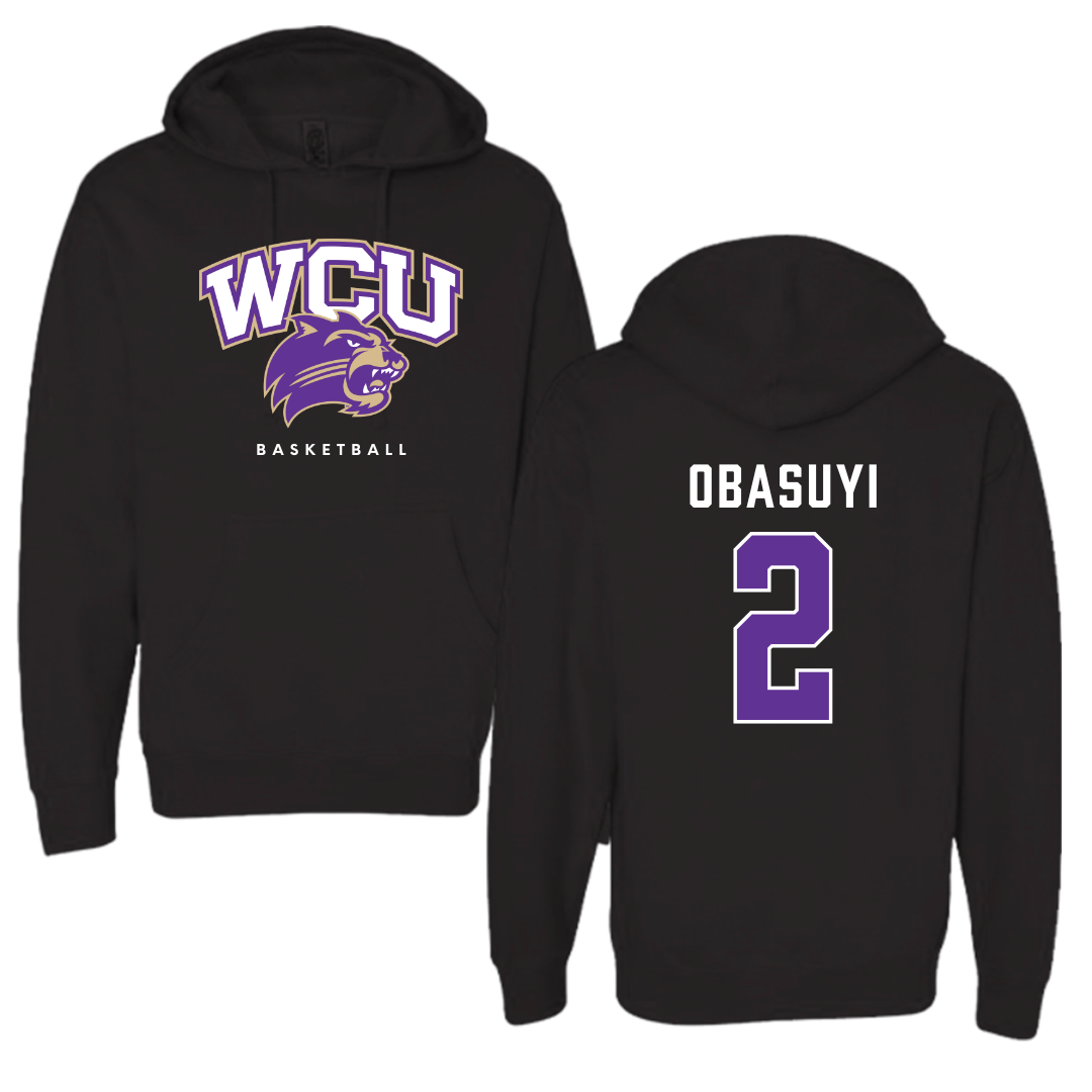 Western Carolina University Basketball Black Hoodie - #2 Kehinde Obasuyi