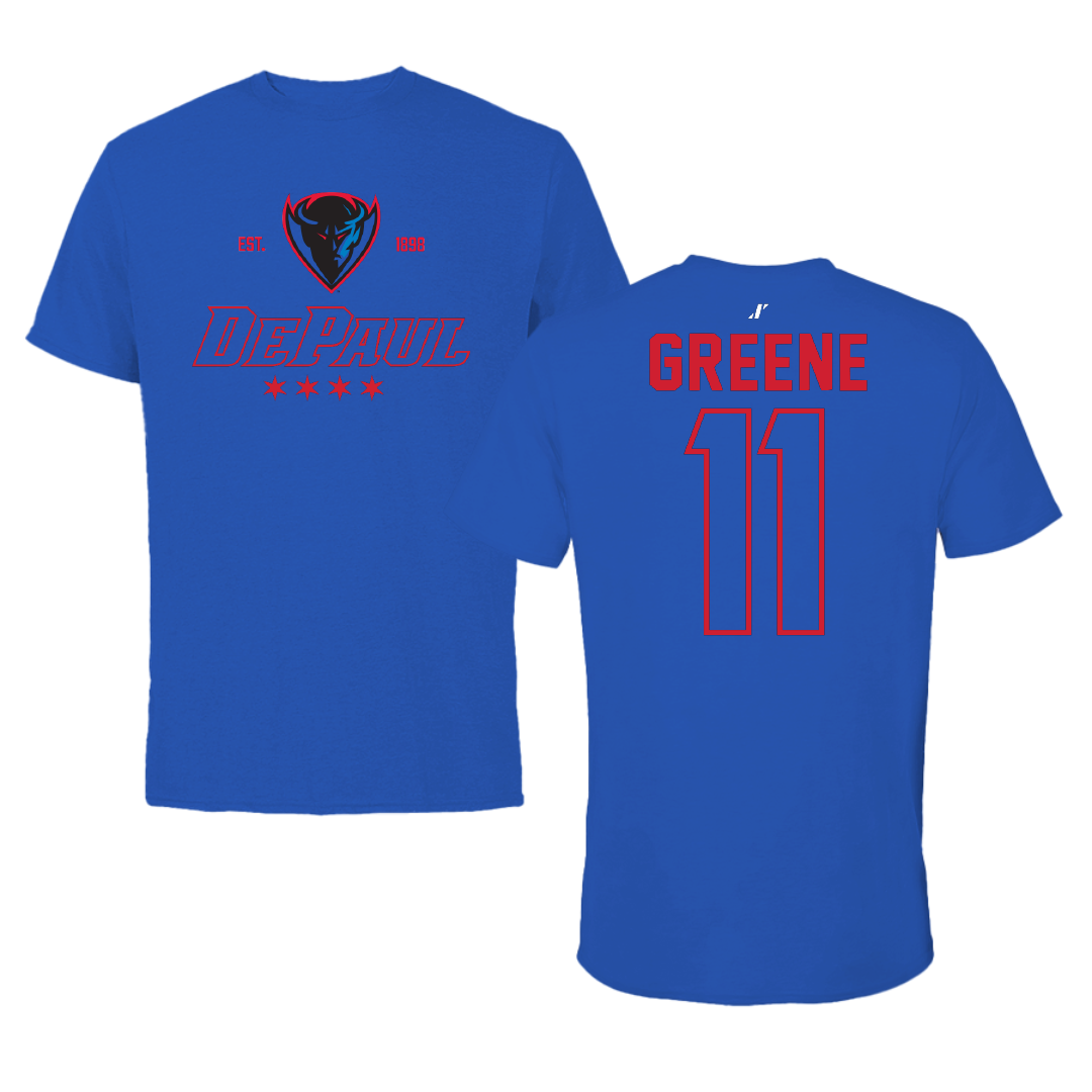 DePaul University Softball Blue General Tee - #11 Kelly Greene