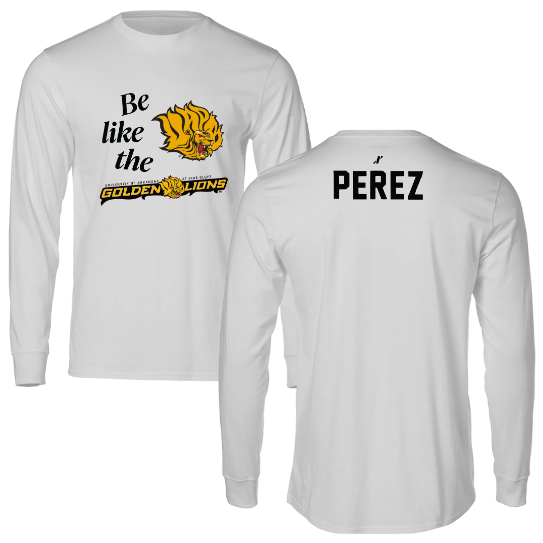 University of Arkansas-Pine Bluff Golf Light Gray Be Like Us Performance Long Sleeve - Angel Perez