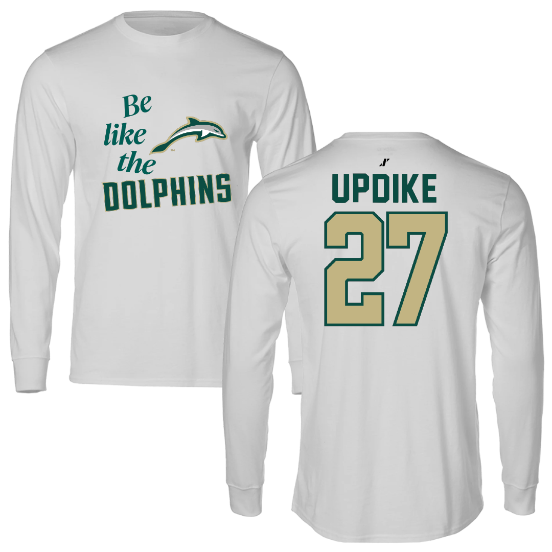 Jacksonville University Baseball Light Gray Be Like Us Performance Long Sleeve - #27 Scout Updike