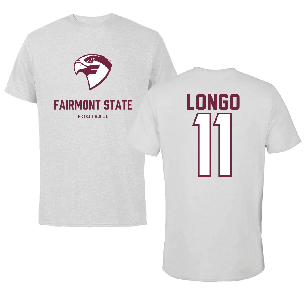 Fairmont State University Football Light Gray Tee - #11 Nick Longo