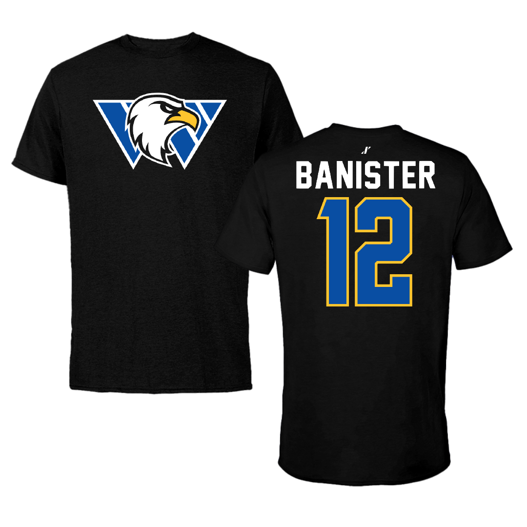 Williams Baptist University Softball Black Tee - #12 Kyrah Banister