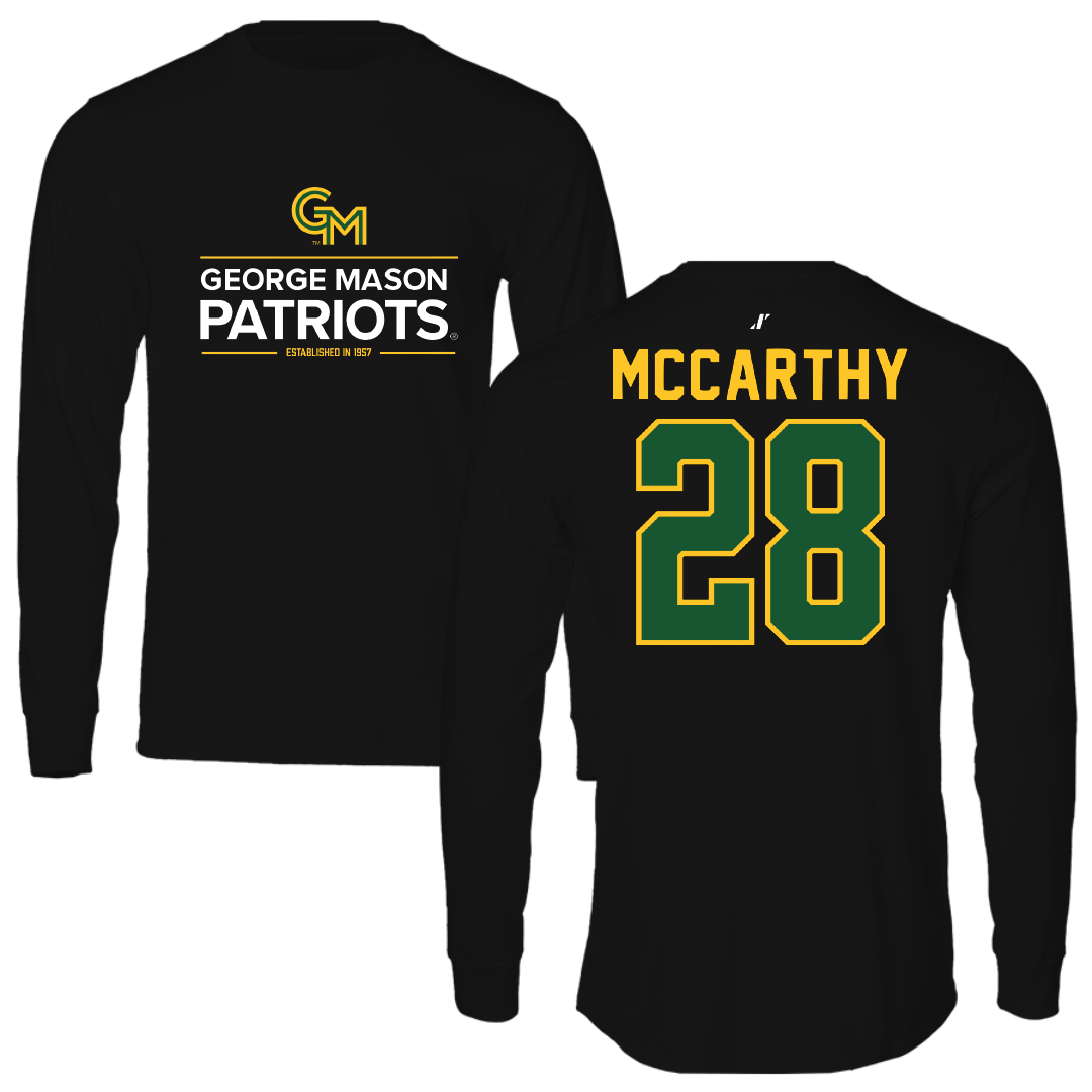 George Mason University Baseball Black General Long Sleeve - #28 Dylan McCarthy