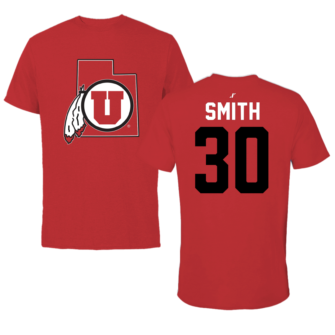 University of Utah Soccer Red State Performance Tee - #30 Isabelle Smith