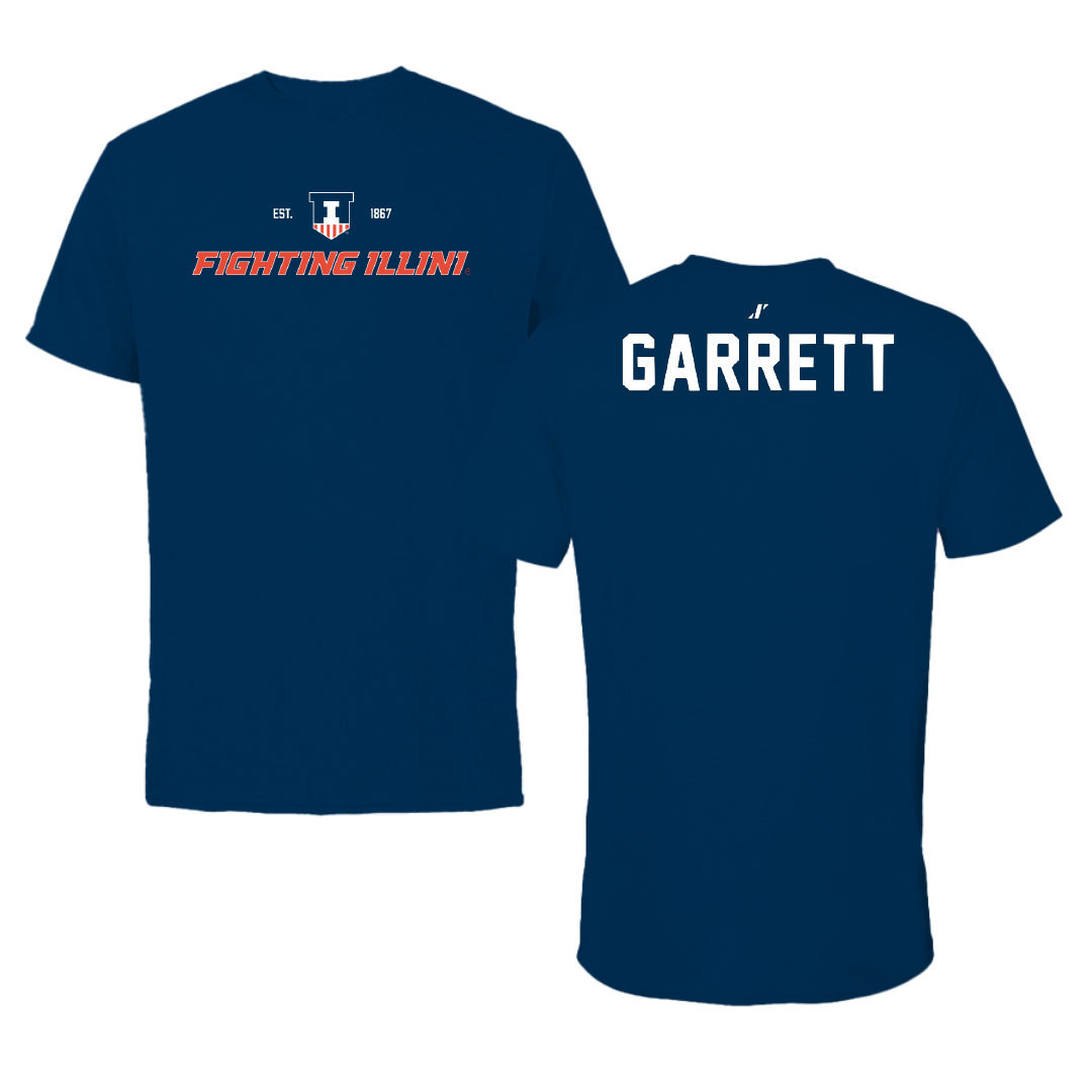 University of Illinois TF and XC Navy General Tee - Kam Garrett