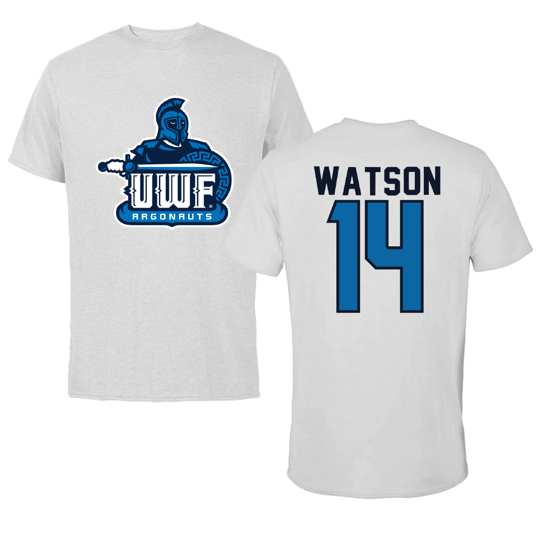 University of West Florida Softball Light Gray Performance Tee - #14 Brett Watson