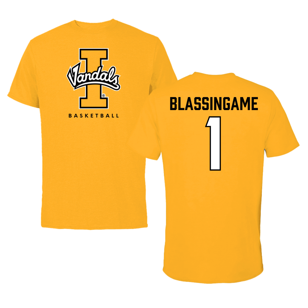 University of Idaho Basketball Gold Performance Tee - #1 Trevon Blassingame