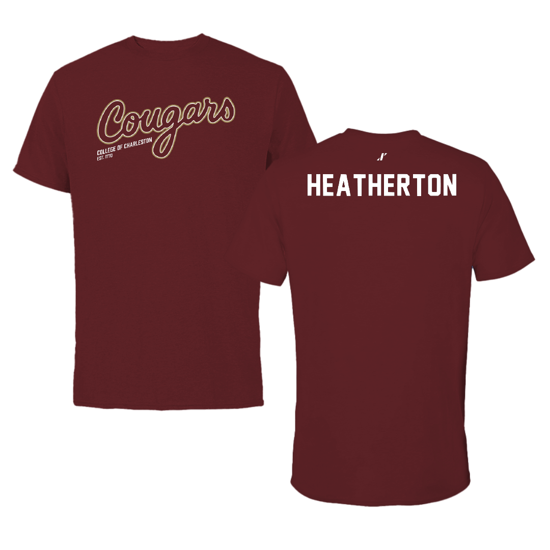 College of Charleston (South Carolina) Equestrian Maroon General Performance Tee - Emma Heatherton