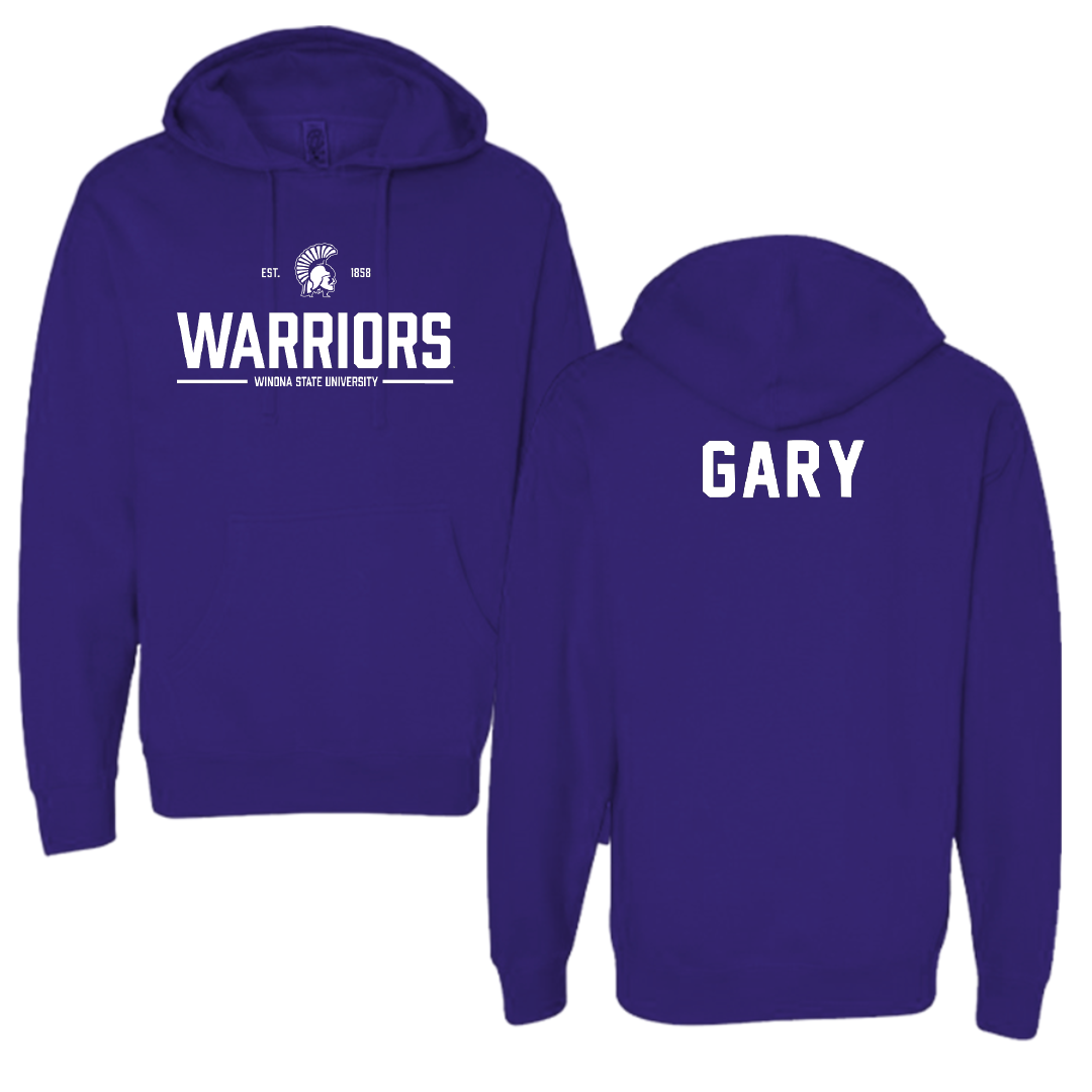 Winona State University Tennis Purple General Hoodie - Skylar Gary