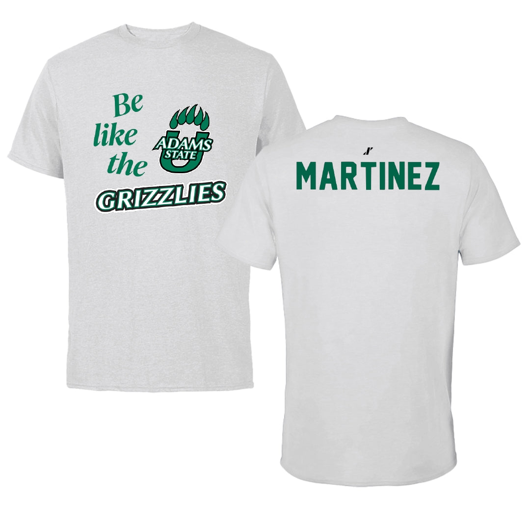 Adams State University Baseball Light Gray Be Like Us Tee - Gage Martinez