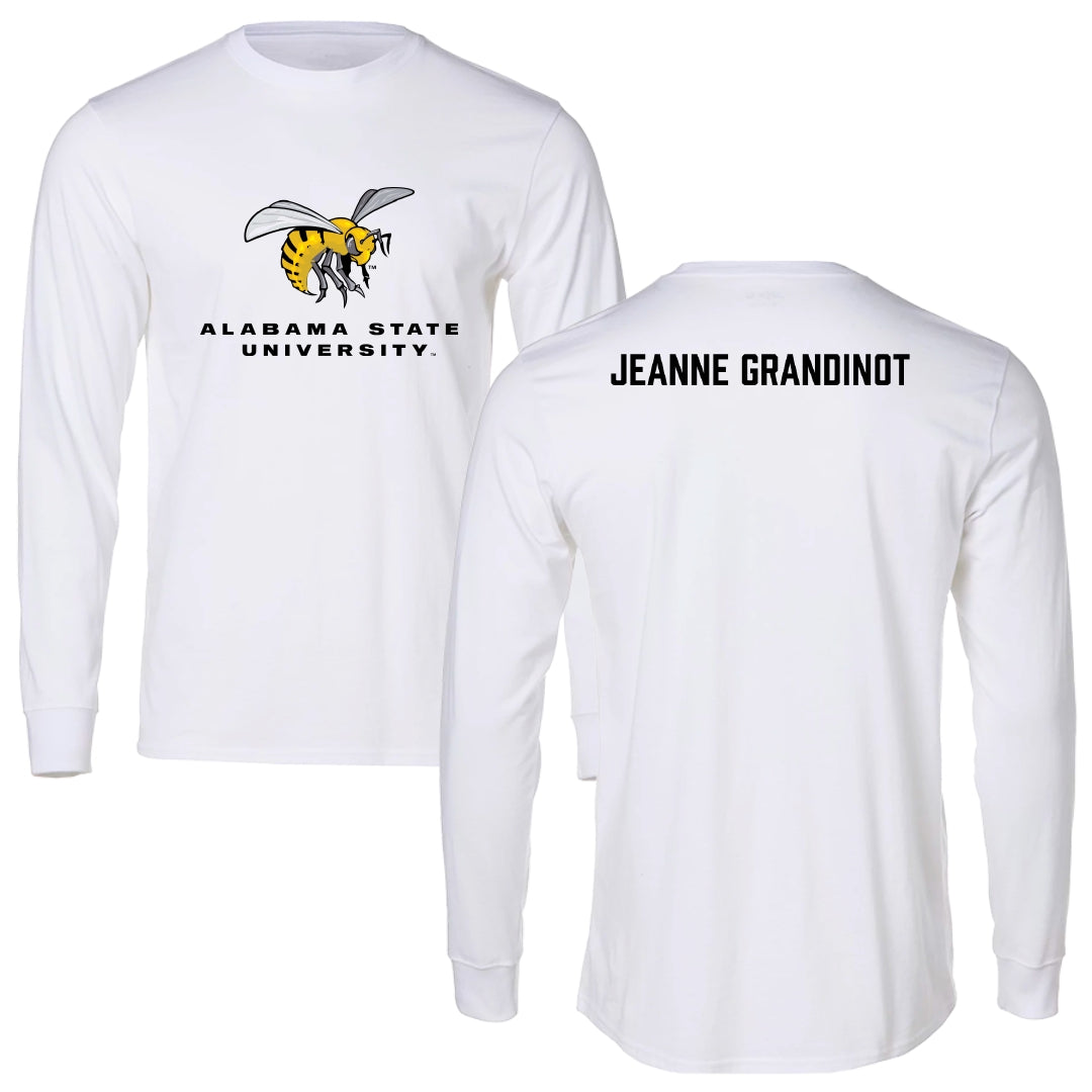 Alabama State University Tennis White Block Long Sleeve - David Jeanne Grandinot