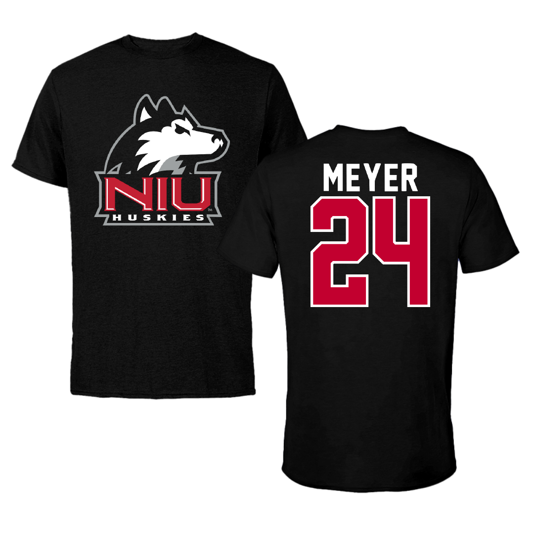 Northern Illinois University Baseball Black Performance Tee - #24 Tommy Meyer