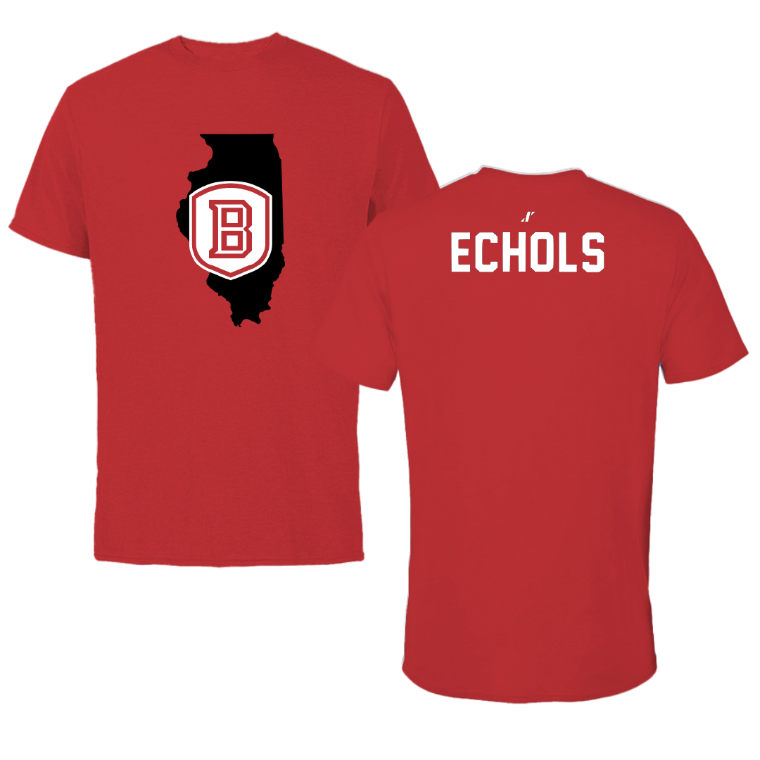 Bradley University TF and XC Red State Tee - Angelo Echols
