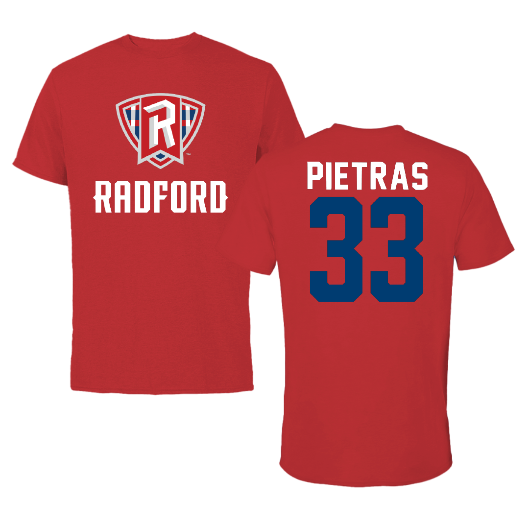 Radford University Soccer Red Tee - #33 Faith Pietras