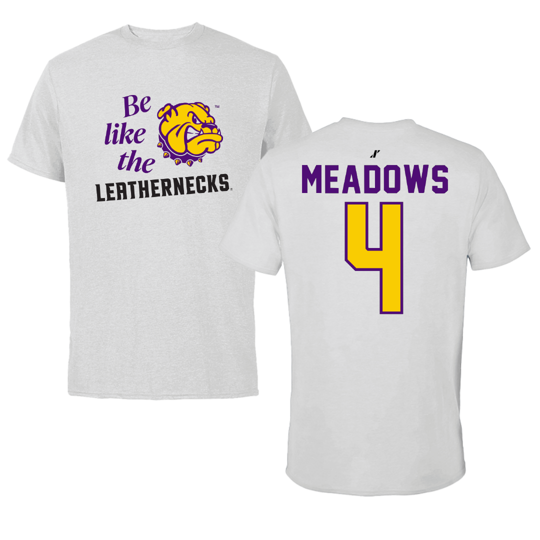 Western Illinois University Basketball Light Gray Be Like Us Performance Tee - #4 Allie Meadows