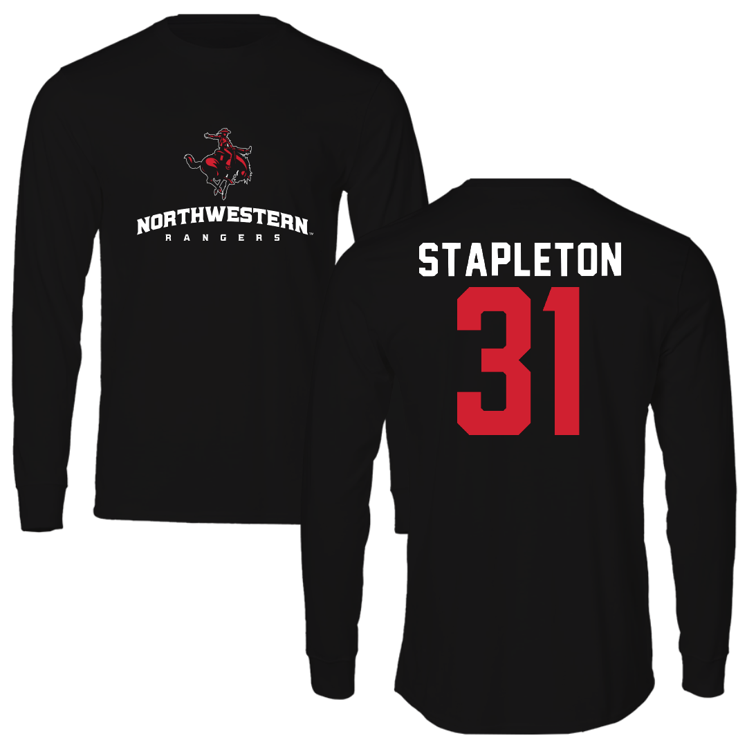 Northwestern Oklahoma State University Football Black Block Long Sleeve - #31 Harrison Stapleton