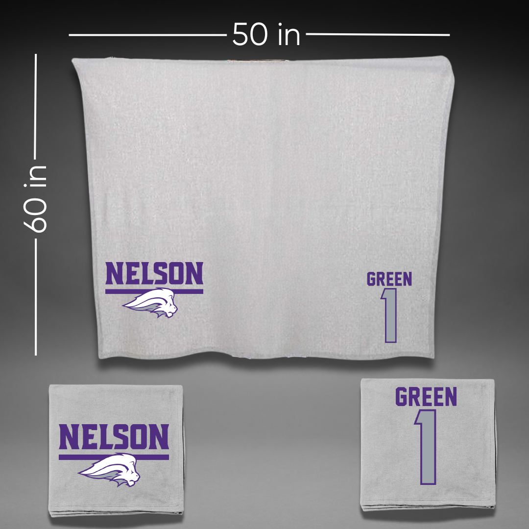 Nelson University Football Gray Blanket - #1 Briley Green