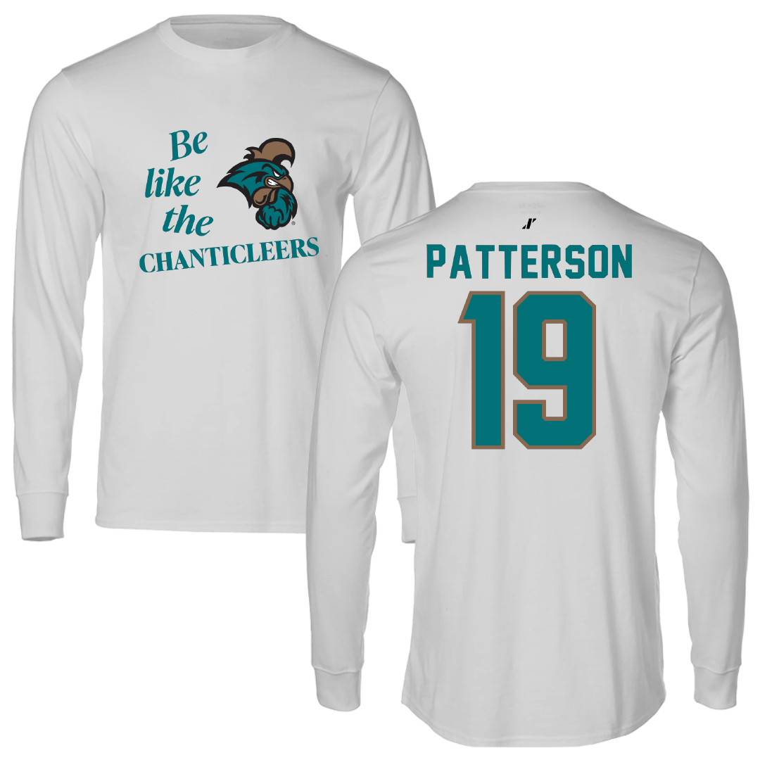 Coastal Carolina University Lacrosse Light Gray Be Like Us Performance Long Sleeve - #19 Carleigh Patterson