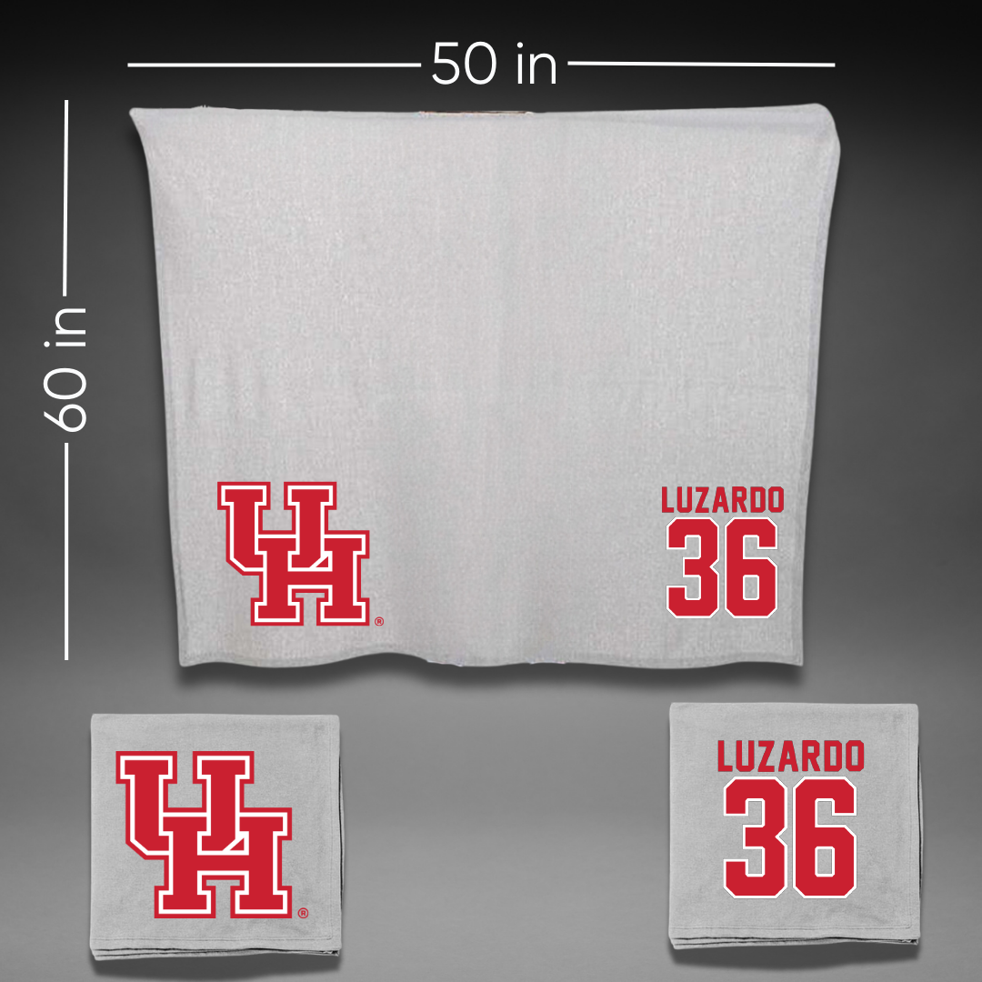 University of Houston Baseball Gray Blanket - #36 Diego Luzardo