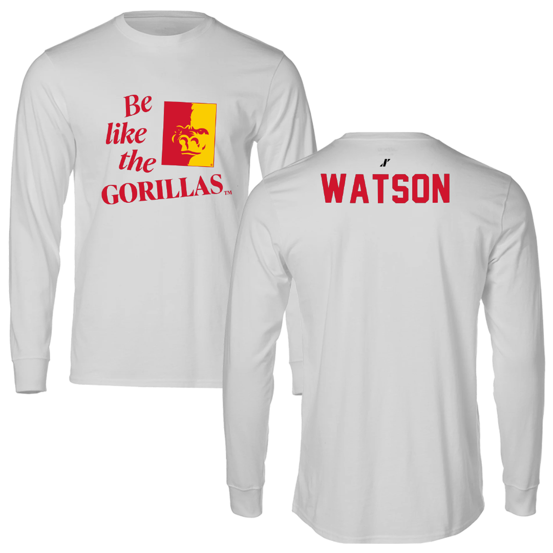 Pittsburg State University TF and XC Light Gray Be Like Us Performance Long Sleeve - Nate Watson
