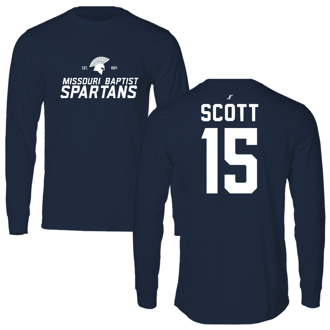 Missouri Baptist University Lacrosse Navy General Long Sleeve - #15 Ashton Scott