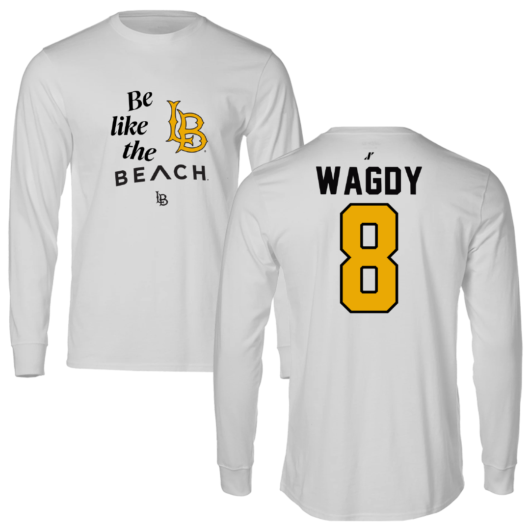 Long Beach State University Beach Volleyball Light Gray Be Like Us Performance Long Sleeve - #8 Demi Wagdy