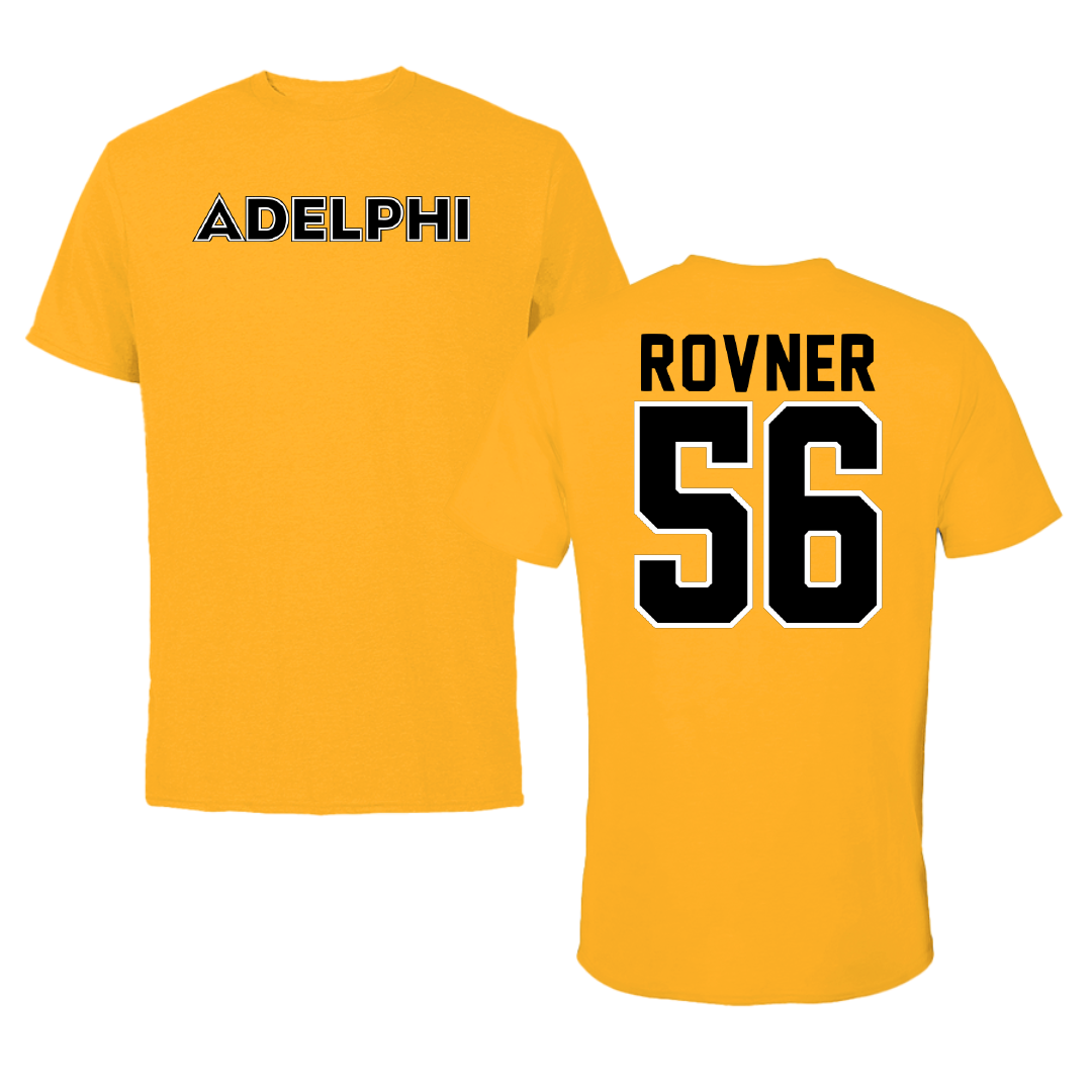 Adelphi University Baseball Gold Performance Tee - #56 Zach Rovner