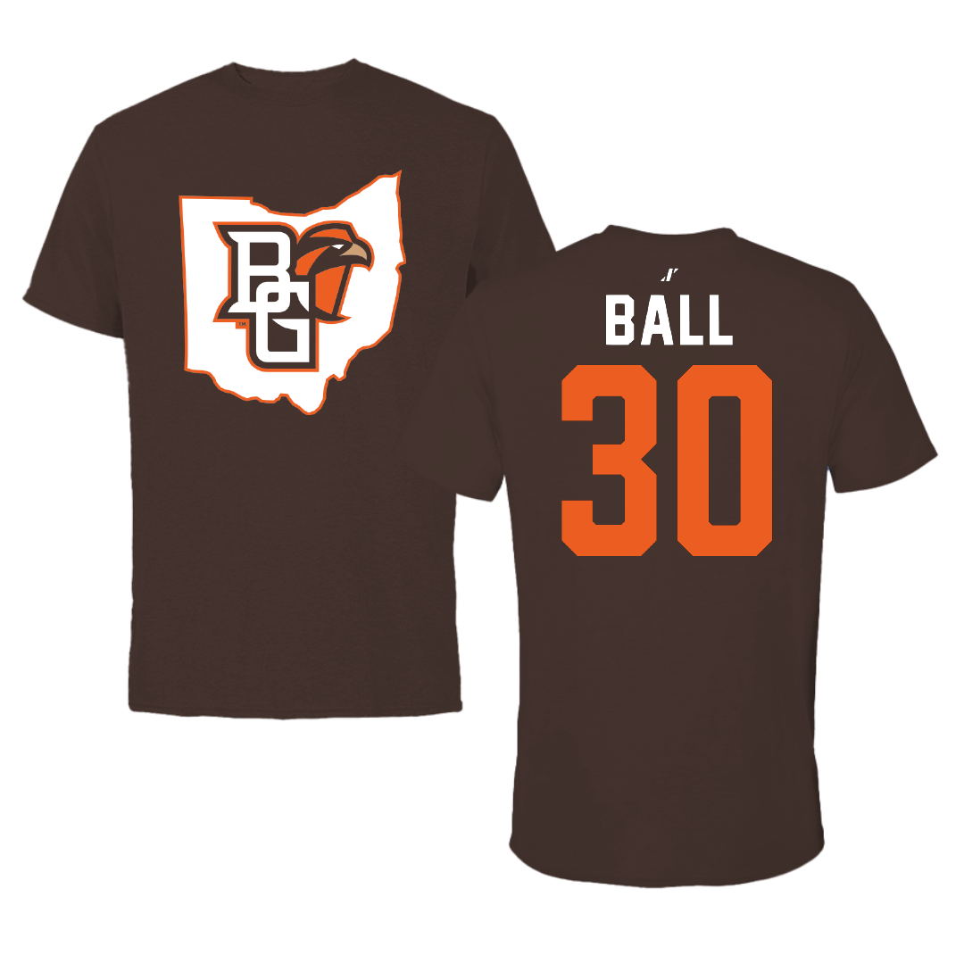 Bowling Green State University Soccer Brown State Tee - #30 Jason Ball
