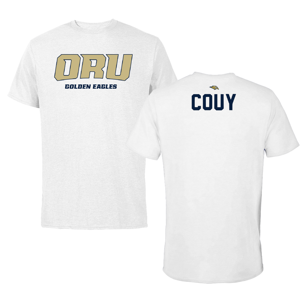 Oral Roberts University Tennis White Performance Tee - Lucas Couy