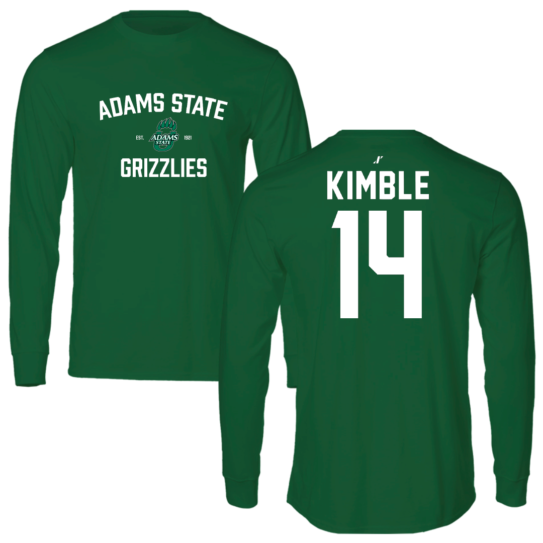 Adams State University Basketball Green General Long Sleeve - #14 Cam Kimble