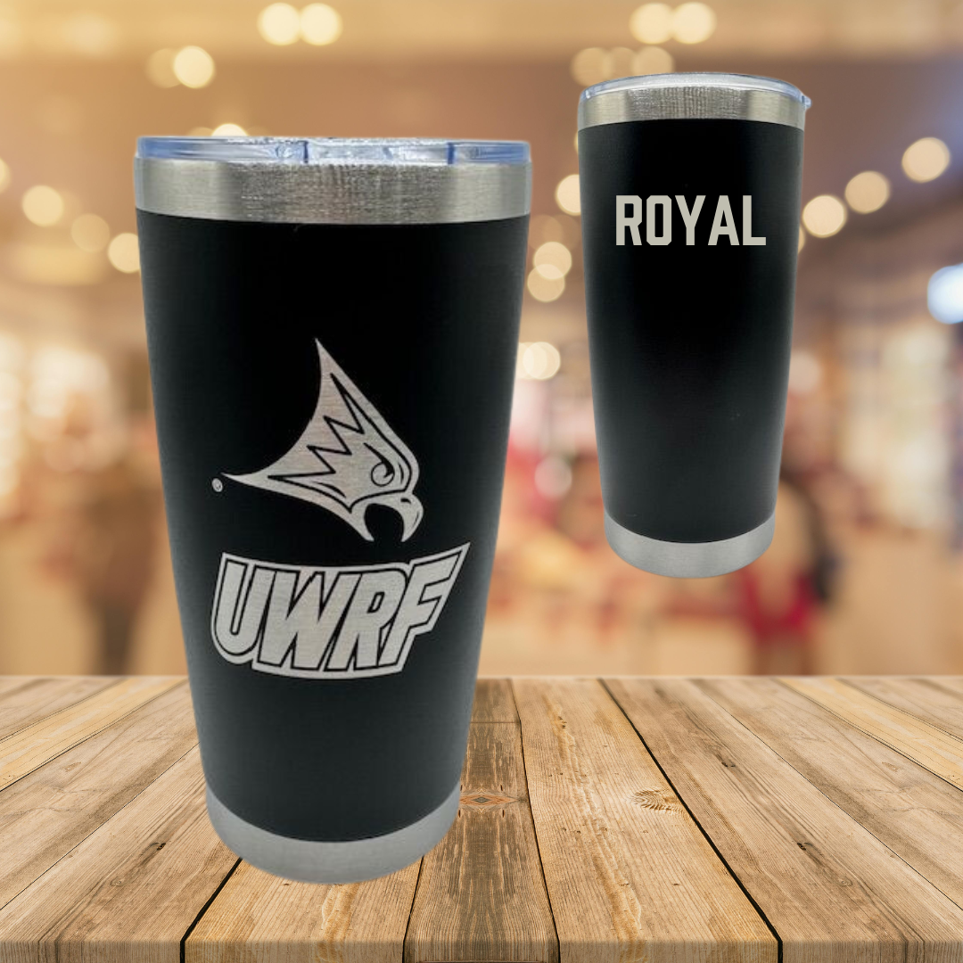 University of Wisconsin-River Falls TF and XC Black Stainless Steel Tumbler - Caleb Royal