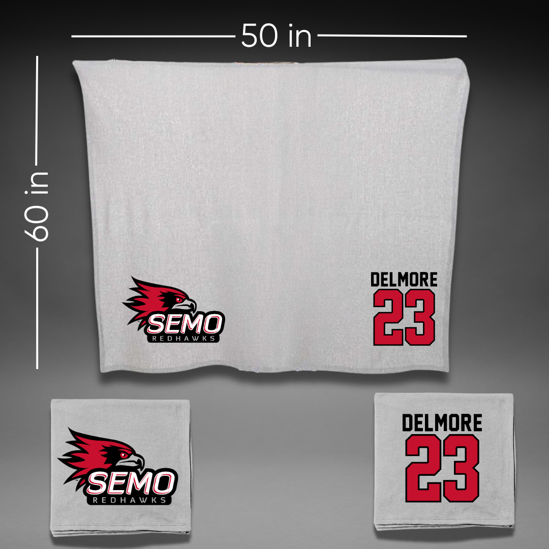 Southeast Missouri State University Football Gray Blanket - #23 DJ Delmore