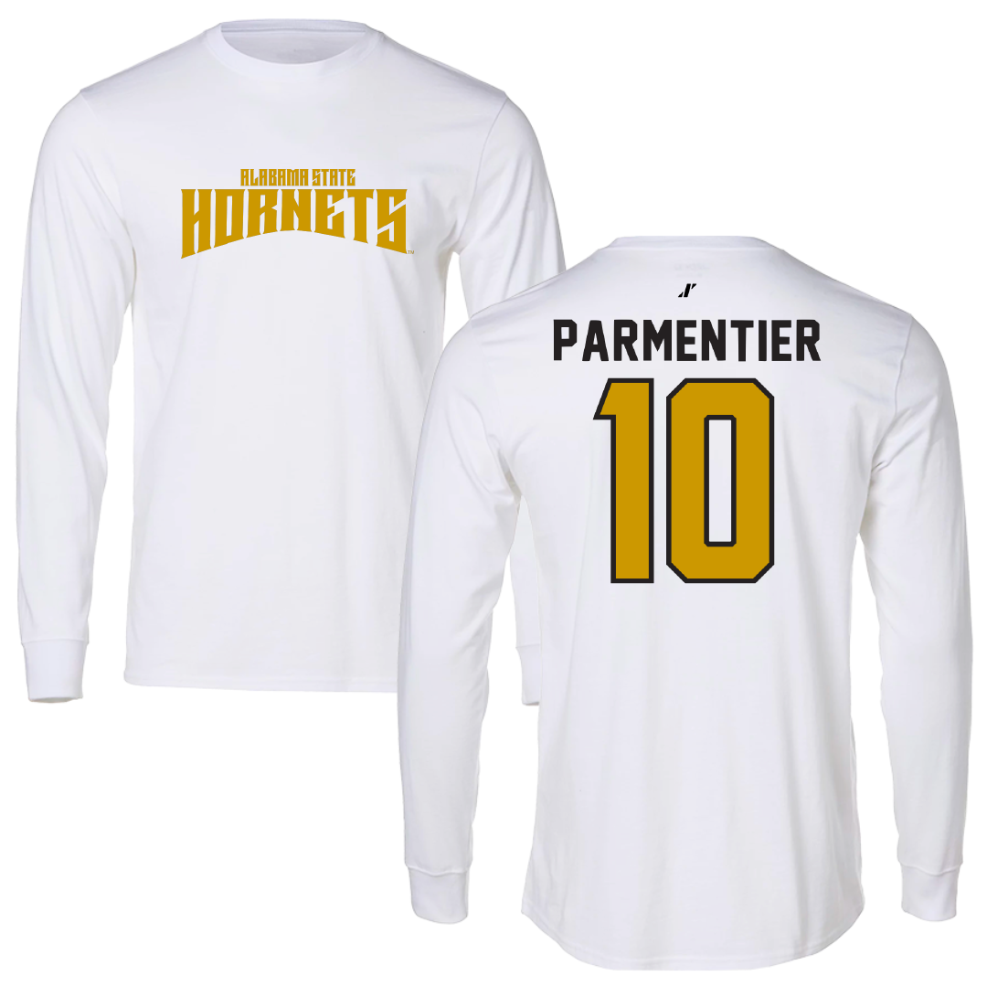 Alabama State University Baseball White Classic Long Sleeve - #10 Luke Parmentier