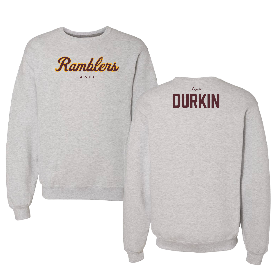 Loyola University-Chicago Golf Gray Crewneck - Grace Durkin