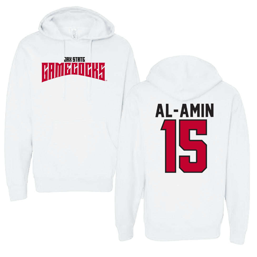 Jacksonville State University Football White Classics Hoodie - #15 Jibreel Al-Amin