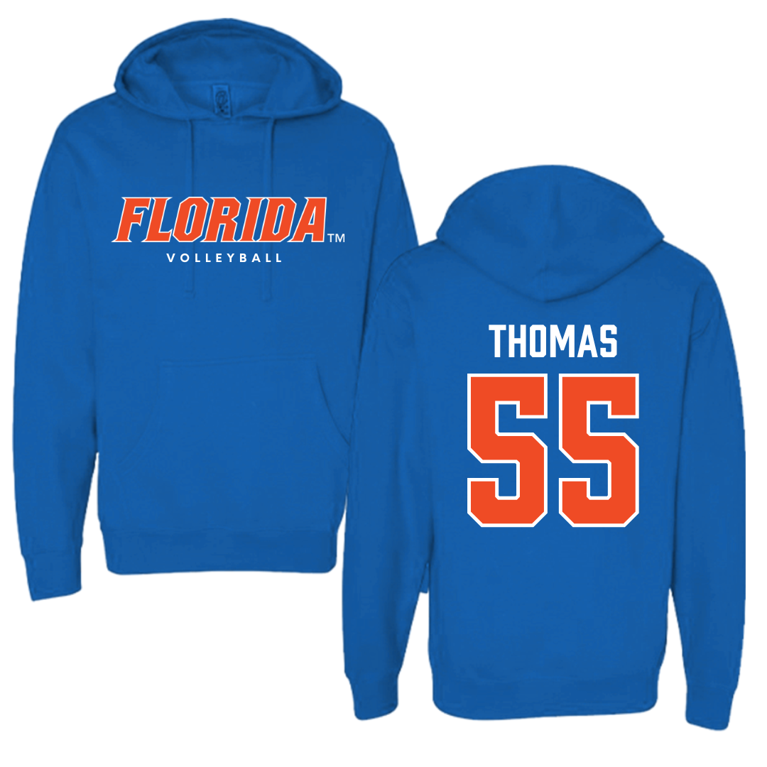University of Florida Volleyball Royal Blue Hoodie - #55 Amaya Thomas