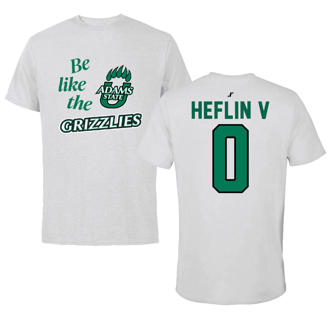 Adams State University Basketball Light Gray Be Like Us Tee - #0 Robert Heflin V