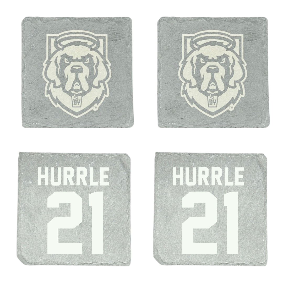 D'Youville University Soccer Stone Coaster (4 Pack)  - #21 Ella Hurrle