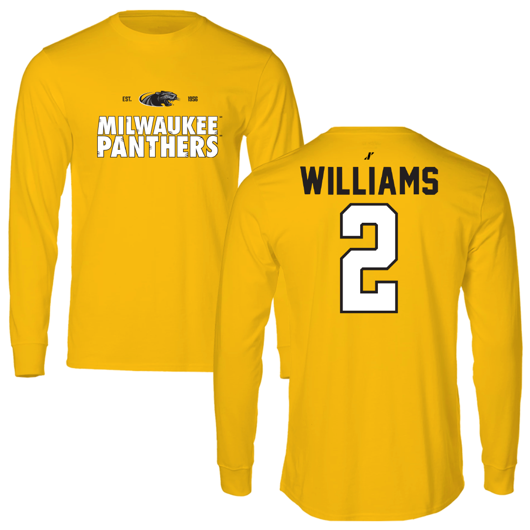 University of Wisconsin-Milwaukee Basketball Gold General Performance Long Sleeve - #2 Jada Williams