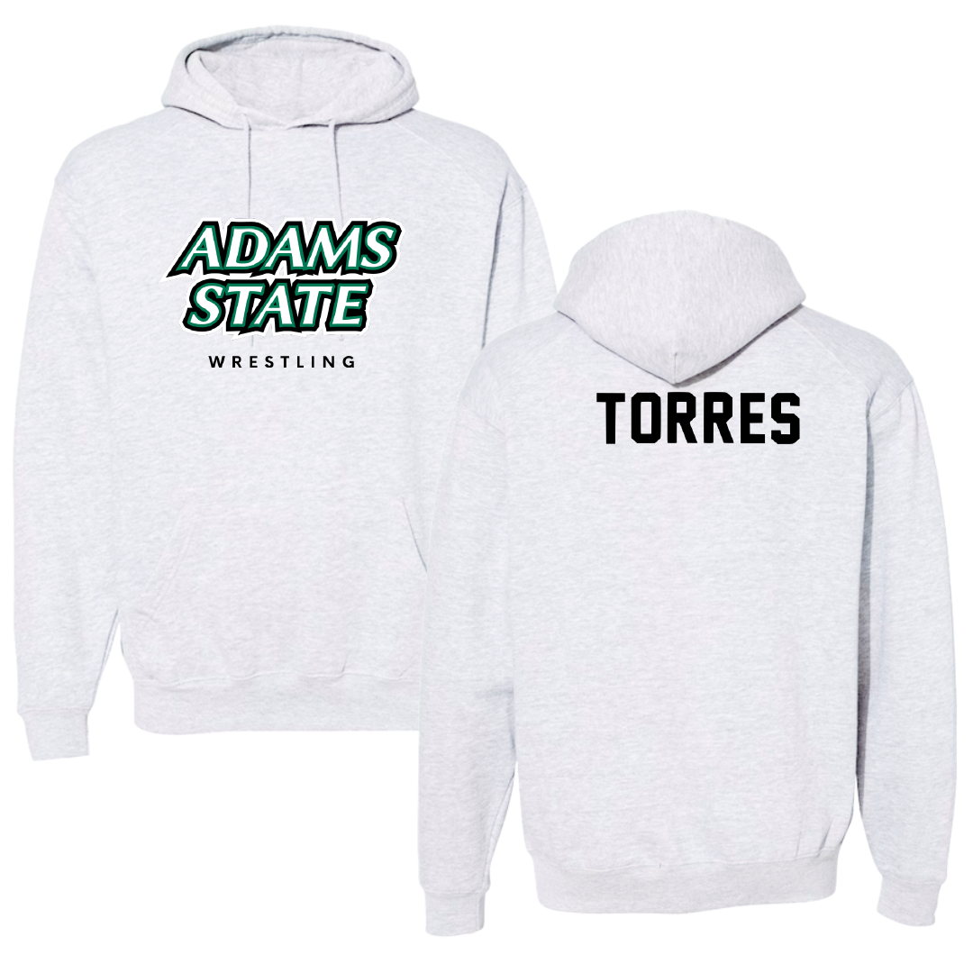 Adams State University Wrestling Gray Block Hoodie - Noah Torres