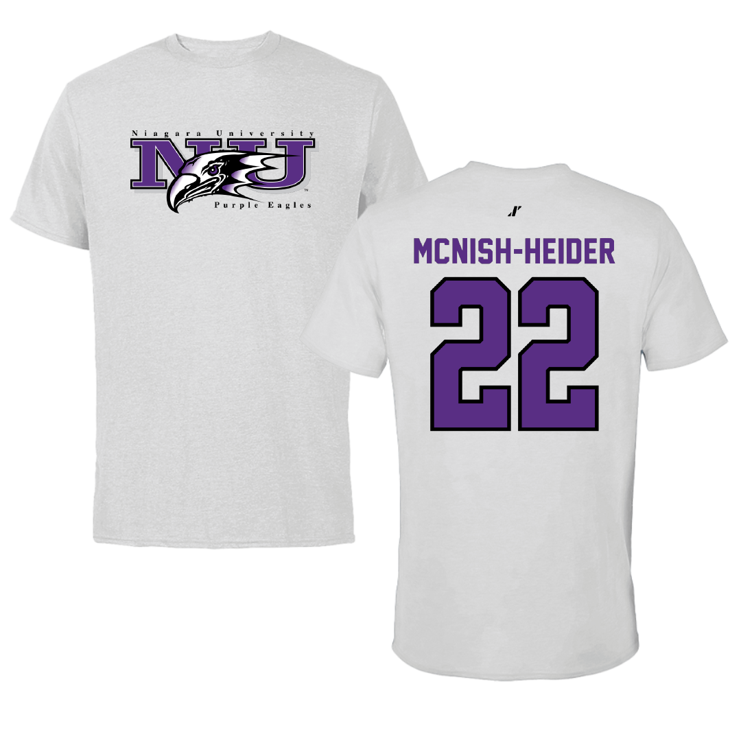Niagara University Baseball Light Gray Performance Tee - #22 Ethan Mcnish-Heider
