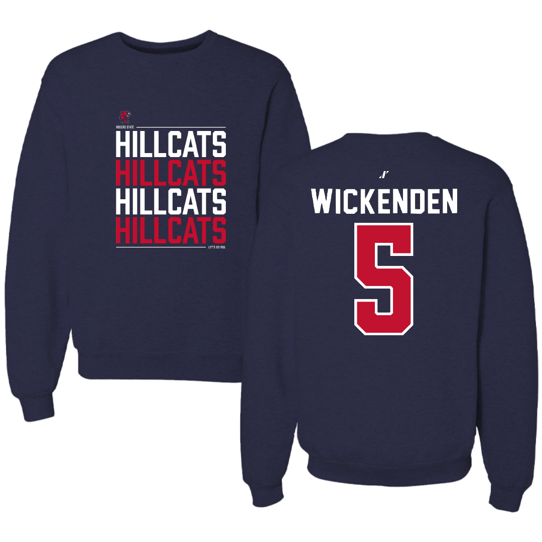 Rogers State University Soccer Navy General Crewneck - #5 Sophia Wickenden