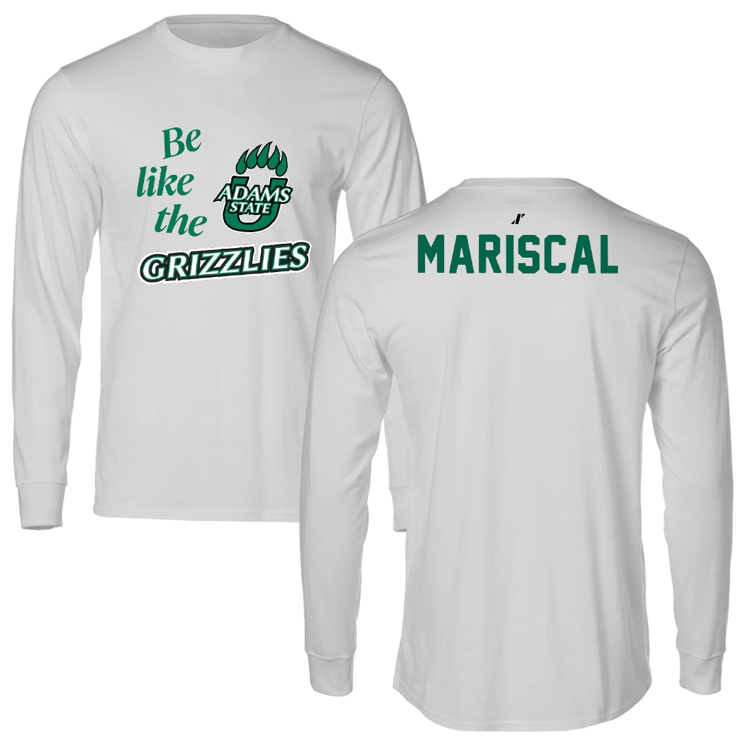 Adams State University Baseball Light Gray Be Like Us Performance Long Sleeve - Luke Mariscal