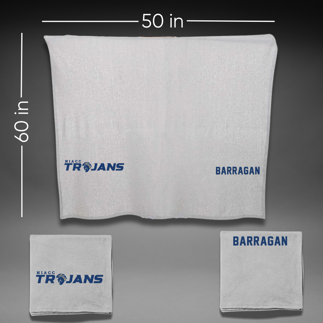 North Iowa Area Community College TF and XC Gray Blanket - Lamar Barragan