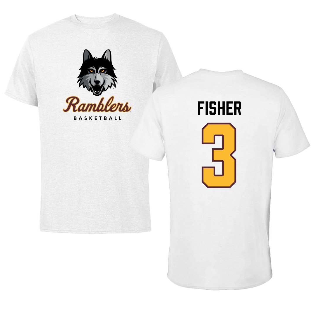Loyola University-Chicago Basketball White Ramblers Tee - #3 Alyssa Fisher