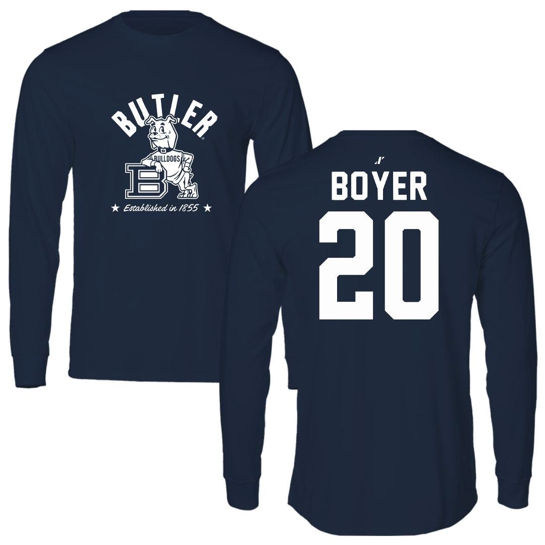 Butler University Softball Navy General Long Sleeve - #20 Ellie Boyer