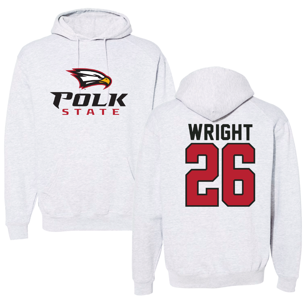 Polk State College Baseball Gray Hoodie - #26 Zane Wright