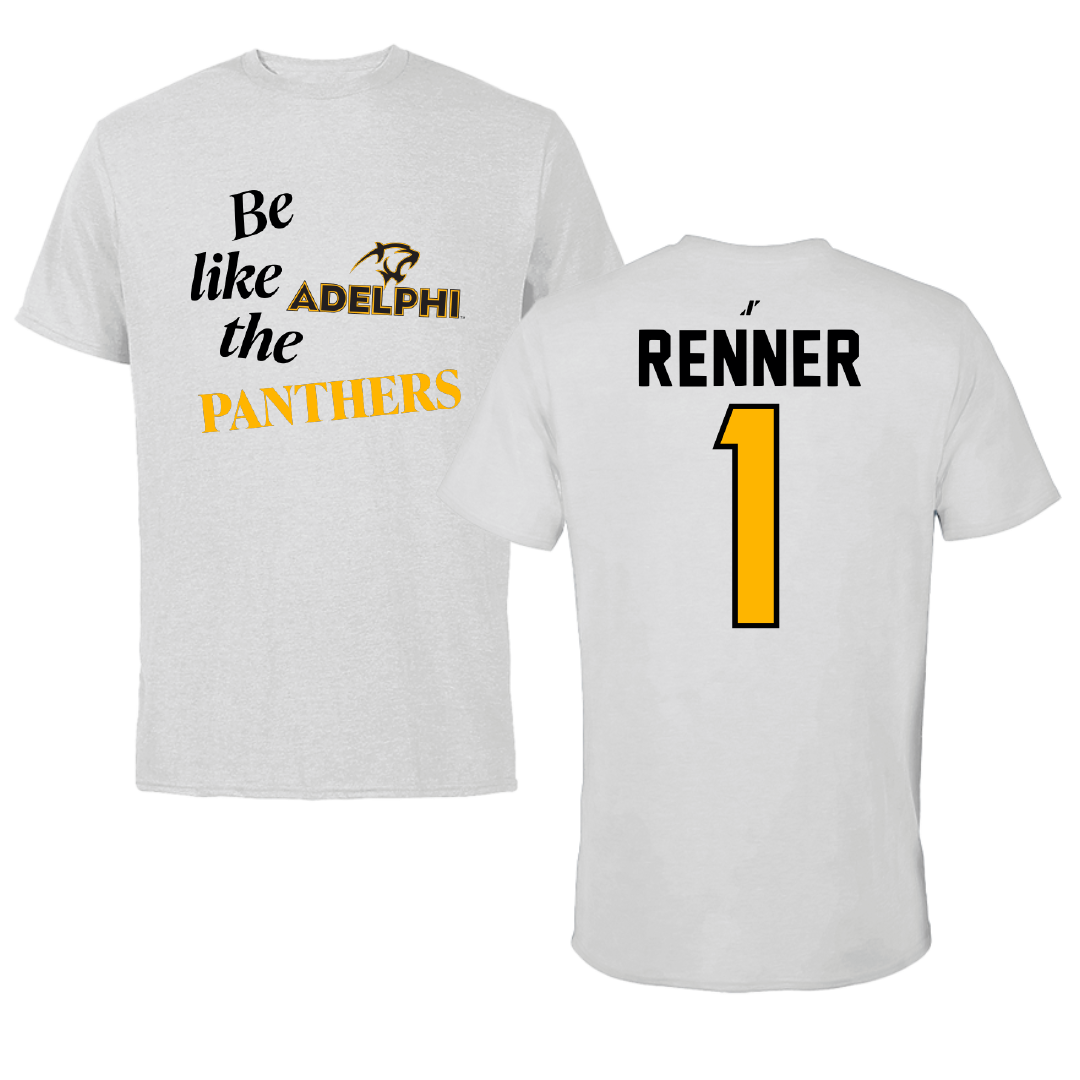 Adelphi University Lacrosse Light Gray Be Like Us Performance Tee - #1 Dylan Renner